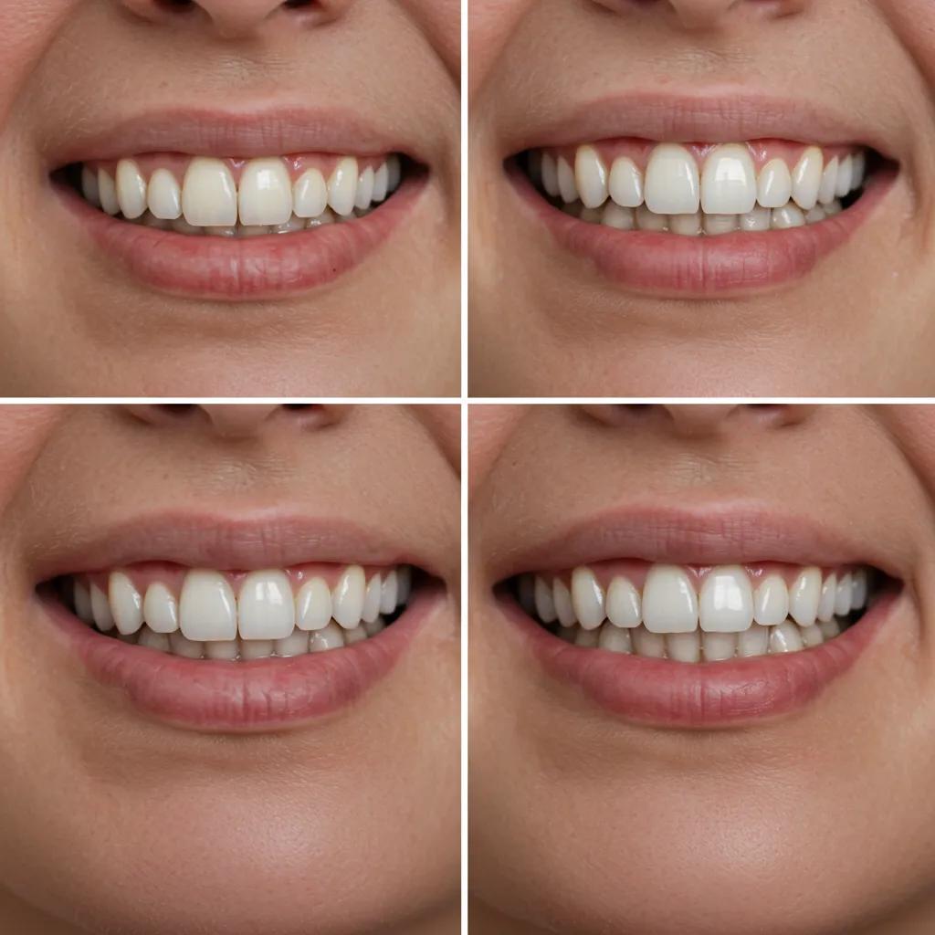 Before-and-after smile transformation highlighting cosmetic dentistry results